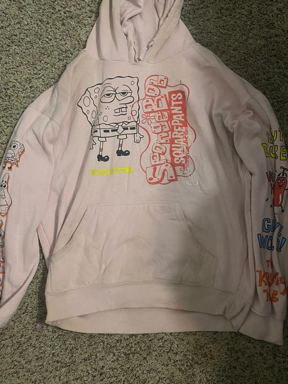Nickelodeon SpongeBob Pink Graphic Hoodie